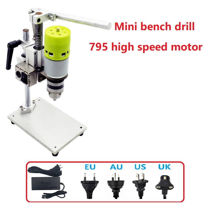 

24V 795 High Speed Motor Mini Drilling Machine Small Drilling And Milling Machine DIY Bench Drill With Multi-Function