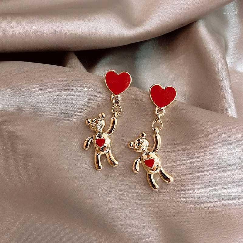 

Dangle & Chandelier Fashion Women Jewerly Love Heart Earrings For 2021 Jewelry Lovely Punk Red Tassel Girl Party Earring Gifts1