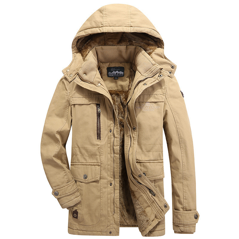

2020 Winter thick wool with hood parkas jackets for male cargo clothing plus size 4xl 5xl 6xl, Asian size 16 818 b