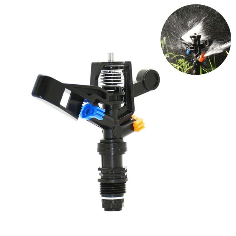 

360 Degree Rotating Jet Sprinklers Rocker Nozzles with 1/2" Male thread Garden Agriculture Irrigation Sprinklers 1pcs, Black