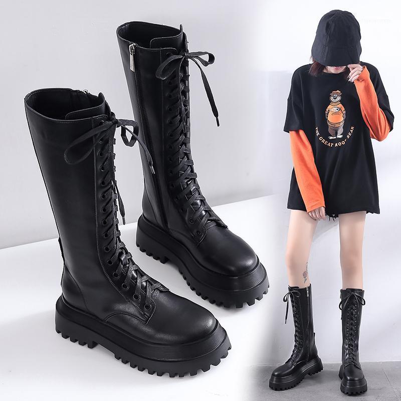 

Women's New Boots High Boots Non-slip Wear-resistant Thick-soled Korean Version of All-match Casual Women1, Black