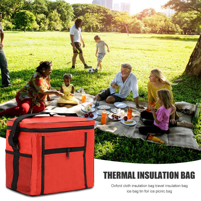

10L Thermal Cooler Bag Waterproof Oxford Outdoor Travel Picnic Insulated Bags for Family Outdoor Camping Accessories, Red b