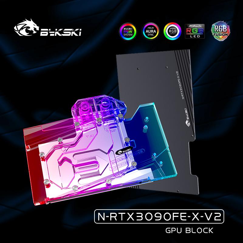 

Bykski N-RTX3090FE-X-V2 GPU Water Cooling Block For NVIDIA RTX3090 Founder Edition Graphics Card,3090 VGA Cooler A-RGB/RGB