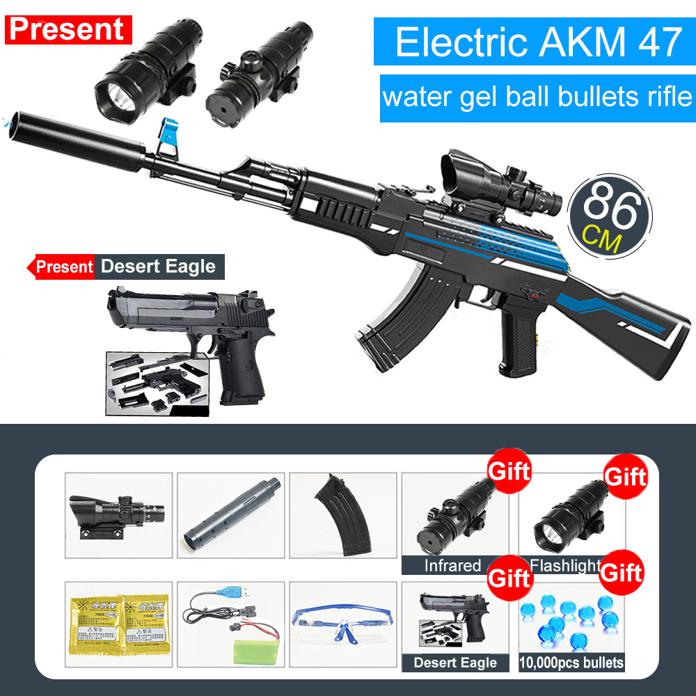 

Semi-automatic Rifle Crystal Bullet Toy AK 47 Gel Blaster Water Gun Toys Outdoor Shooting Game Christmas Gifts for Boys Q1123