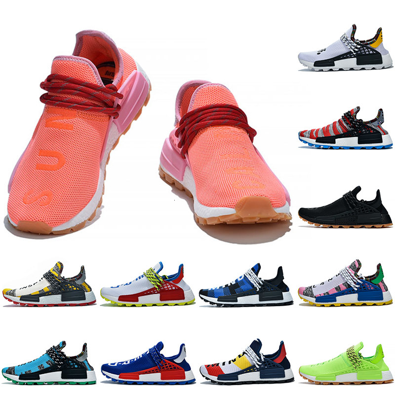 

3M Reflective 2021 Pharrell Williams NMD Human Race Shoes Pink Volt Black Solar Pack Afro Pack Women Outdoor Shoes Mens Trainers Sneakers