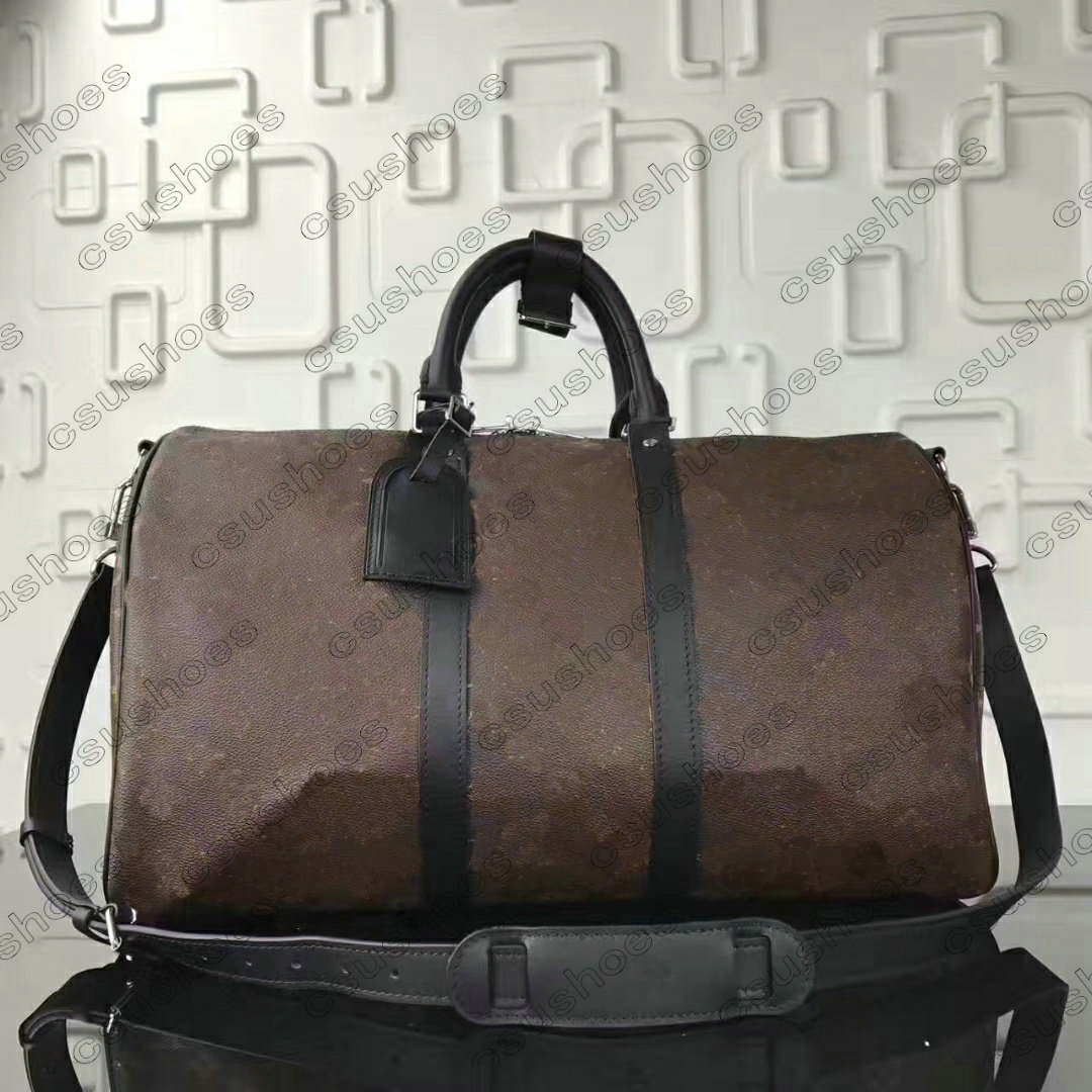 

CARRY ON ALL BANDOULIERE Womens Transparent Travel Bag Mens Classic Duffel Bags Rolling Softsided Suitcase Luggage Set N41145 M56714 M41414, Customize