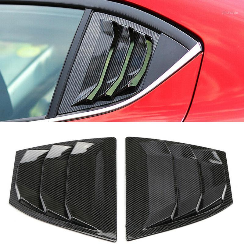 

Hot-for Mazda 3 Axela 2014-2020 Carbon Fiber ABS Rear Window Triple-cornered Bowl Cover Car Styling Accessories 2Pcs1, Other