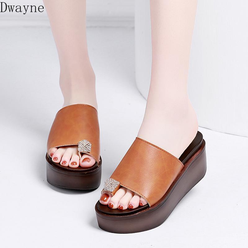 

2020 new women's sensed toe sponge cake with thick bottom and wedges1, Yellow