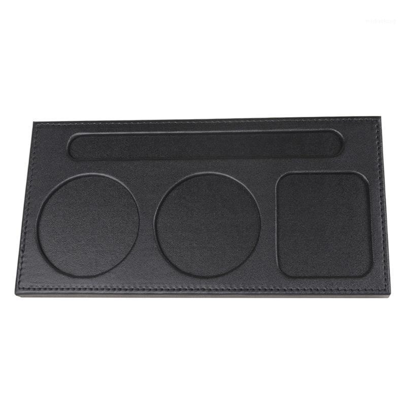 

Three Hole Holder Waterproof Conference Room Pen Rectangle Cup Non Slip Organizer PU Leather Office Desktop Storage Tray1