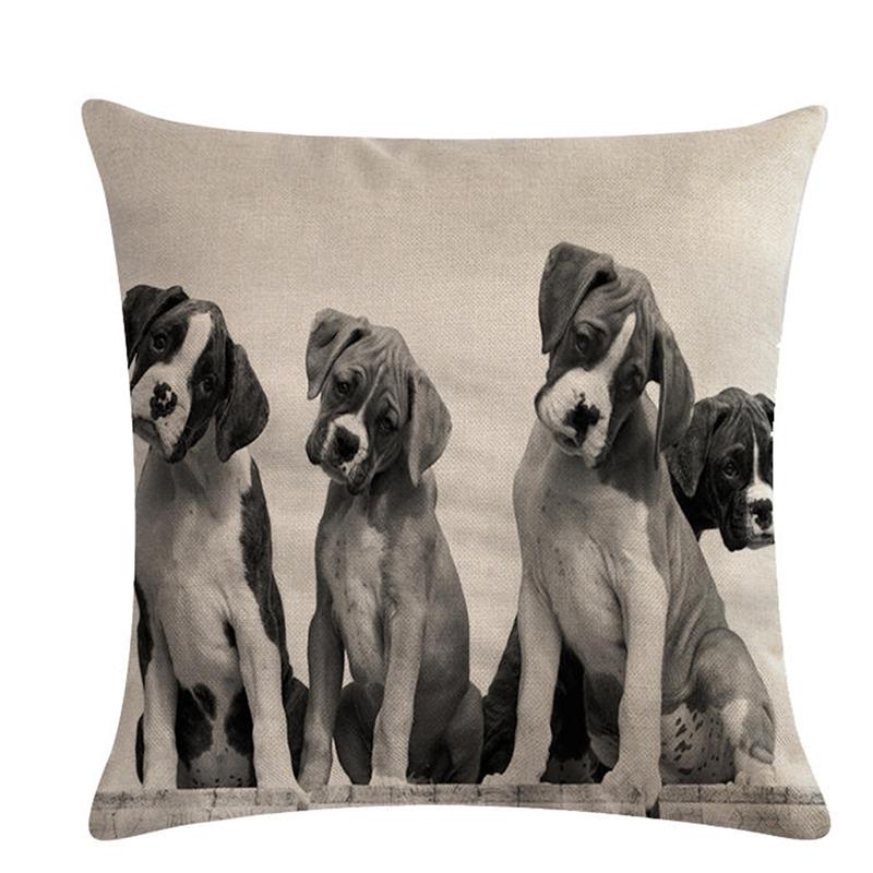 

1PC 45*45cm Cute Dog Pillow Case Pug Pillows Sofa Car Bed Sofa Pillow Case Bedroom Decoration Cushion Cover, 01