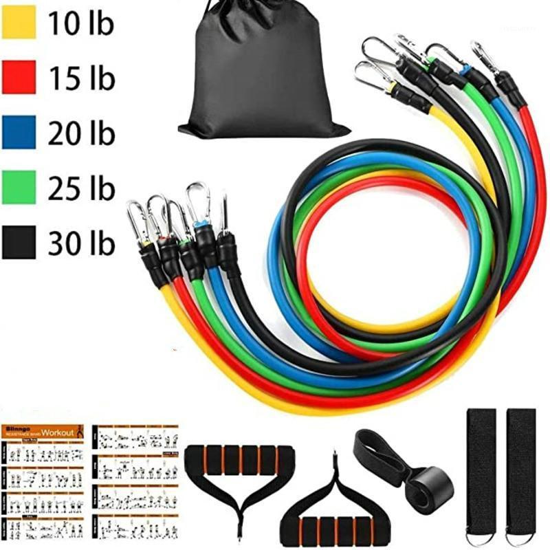 

11 Pcs/Set Latex Pull Rope Resistance Bands Gym Door Anchor Ankle Straps With Bag Kit Set Rubber Loop Tube Bands Workout Yoga1