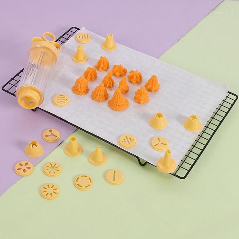 

1 Set Cookie Press Gun Machine Cookie Making Cake Decoration Press Molds & Pastry Piping Nozzles Tool Biscuit Maker1