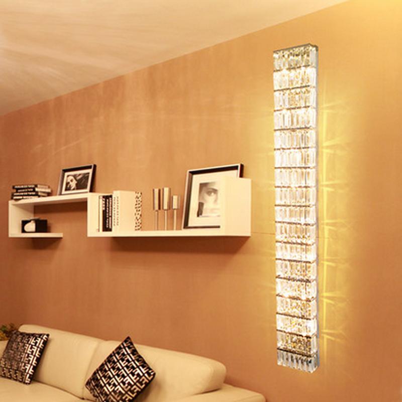 

Living Room Wall Lights for Home led Wall Sconce Modern Crystal Lamps hallway Long Lamp Bedroom Crystal Lighting Home