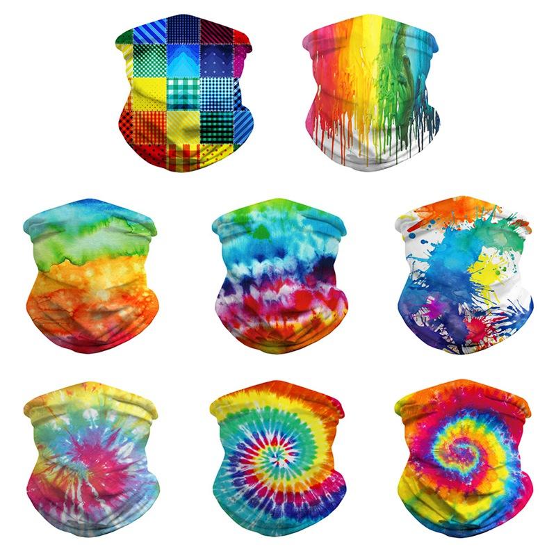 

X Tie-dye Digital Printed Insect Mask Multifunctional Holiday Mask Magic Turban