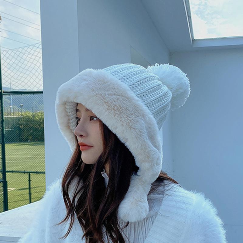 

2020 New Fashion Hats For Women Earcuff Hats Winter Warm Earmuffs Thicken Ear-flapped Hat Female Faux Fur Beanie Hat Bonnet Cap, Style 4