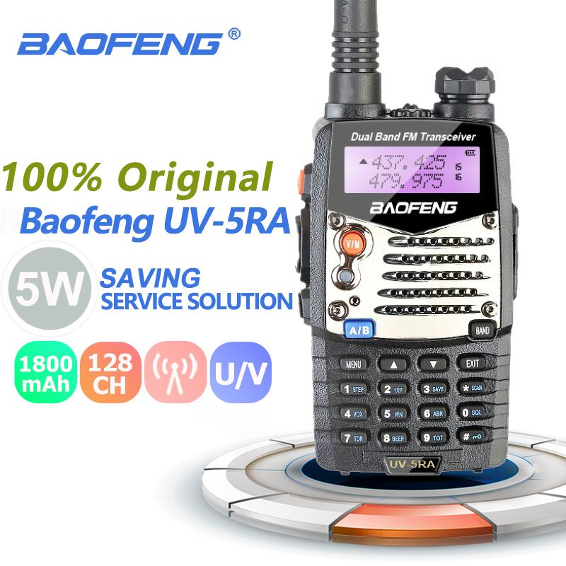 

Baofeng UV-5RA Walkie-Talkie 5W Vhf&Uhf SMA-F Dual Band Professional UV5RA Uv-5r Version UV5R Hunting Radio Station Comunicador