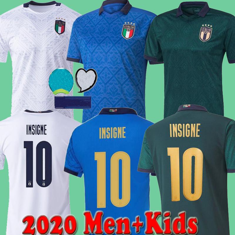 

2020 thailand ITALY soccer jerseys national team INSIGNE BELOTTI VERRATTI KEAN BERNARDESCHI Men football shirt uniforms, White