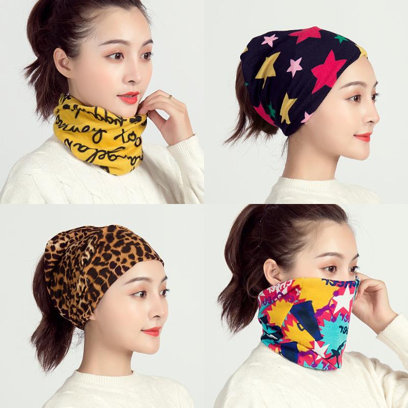 

Collar female autumn winter warm changed collar head scarf fashion mask windproof cervical headhands for women