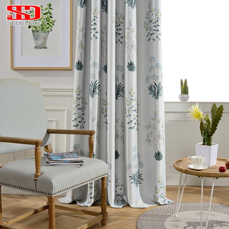 

Children Blackout Curtains For Living Room Luxury Jacquard Grass Leaf Drapes For Kids Bedroom Blind Window Panels Shading Fabric