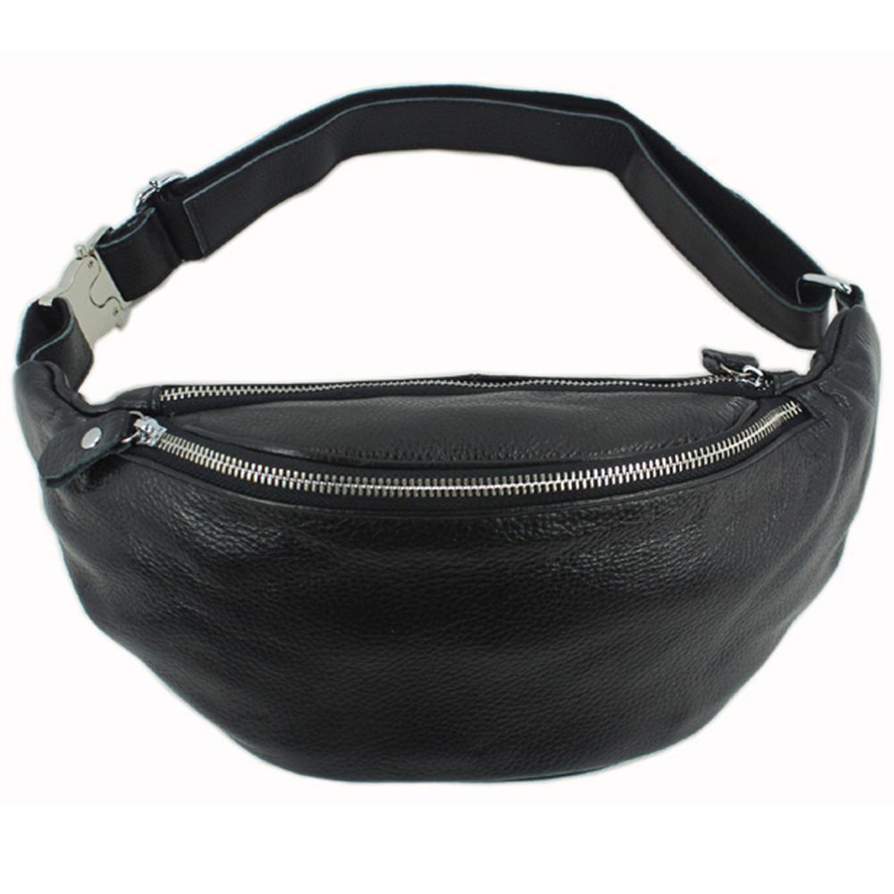 

New form 2020 genuine man's waistline bag male leather waistband bundle money small black fanny belt brown freight free