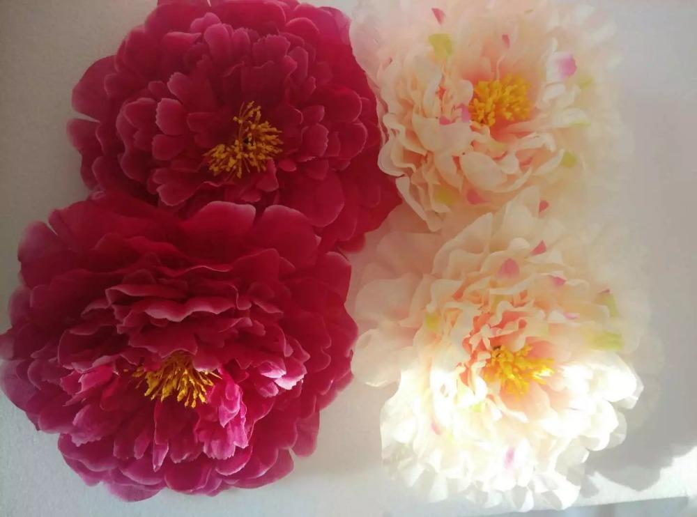 

The peony flower simulation stage dance shooting wrist wear silk flower headdress, Beige
