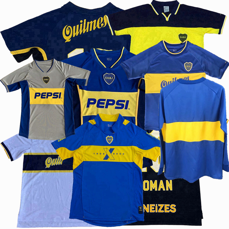 

1981 1995 96 97 98 99 2000 2001 2002 2005 Retro Boca juniors soccer jersey MARADONA ROMAN PALERMO PALERMO VINTAGE football shirt S-2XL, 1981 home