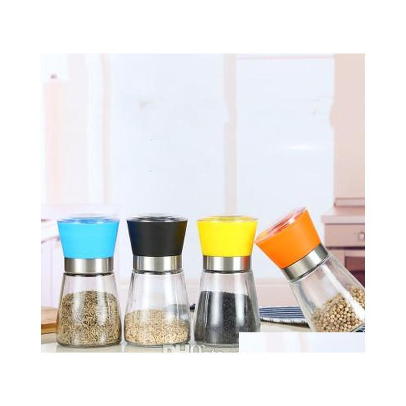 

Salt And Pepper Mill Grinder Plastic Pepper Grinder Shaker Spice Salt Container Condiment Jar Holder Grinding Bottles Quickily Rptro