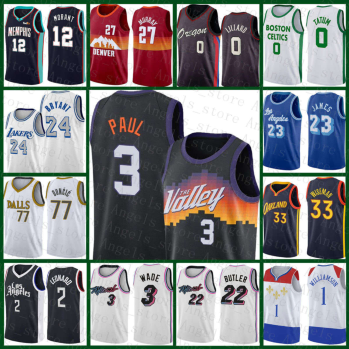 

Chris Phoenix Suns New Paul basketball Jersey 2020 2021 New Dwyane 3 Wade Stephen 30 Curry Jayson 0 Tatum, Jersey-kaierte