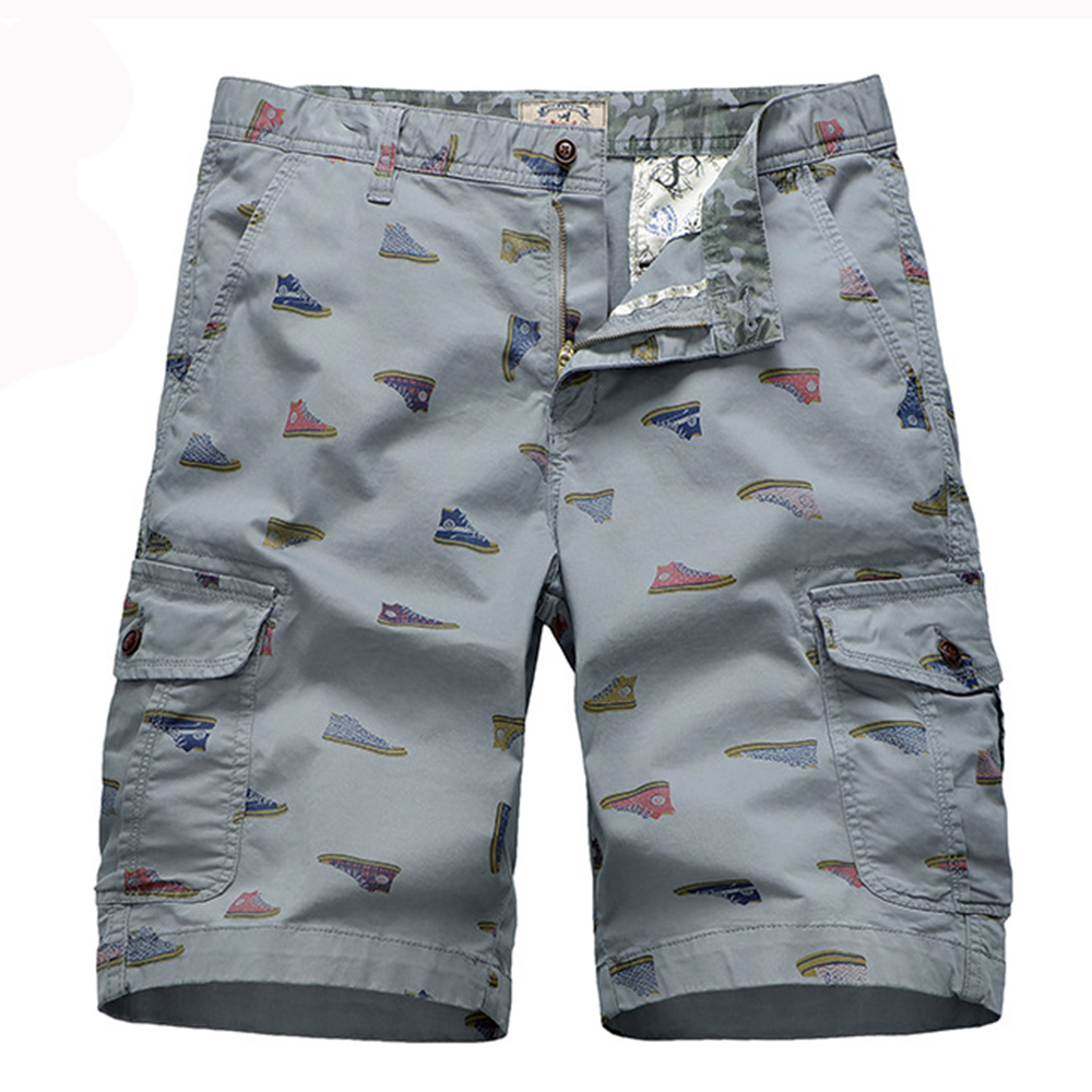 

Men's 100%Cotton Casual Shorts New Summer Men Sportswear Jogger Shorts Men Elastic Waist Short Pants streetwear, Army