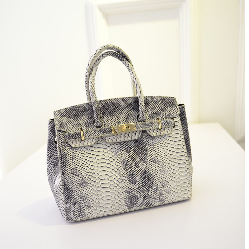 

2020 New European and American Trend Fashion Women Bag Snake Skinned Platinum Slanting Junction Bags Lady Handbags Wholesale 4 color, Blue