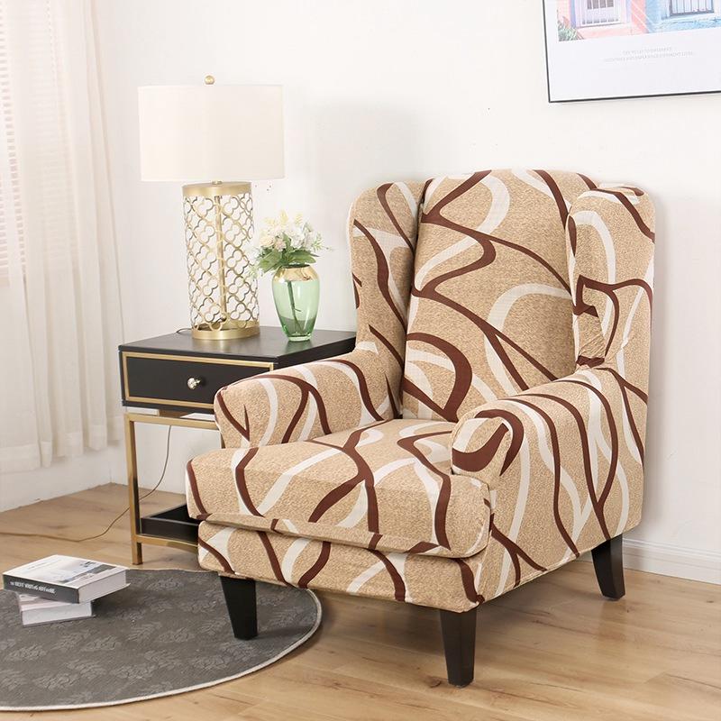 

Elastic Wingback Armchair Cover Stretch Single Chair Cover Wing Back Chair Protector Sofa Armchair Slipcover for Living Room