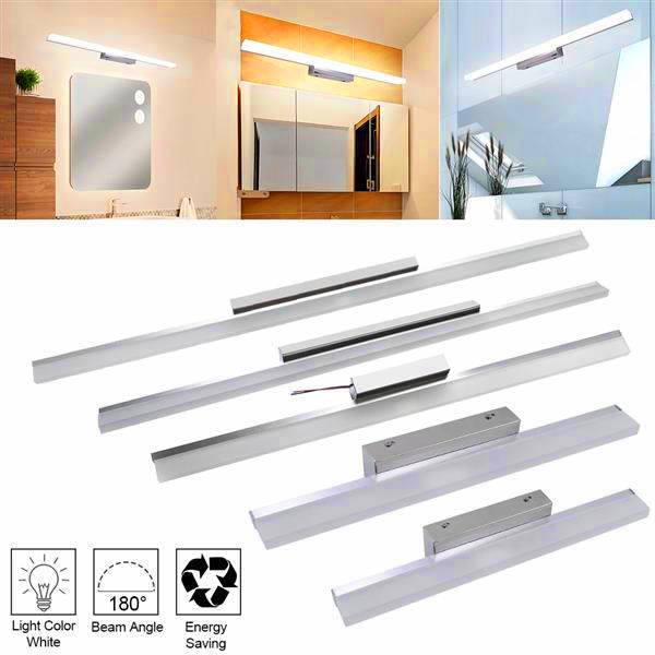

Discount 14W 100CM New and intelligent lamp Bathroom Light Bar Silver White Light high brightness Lights Top-grade material Lighting