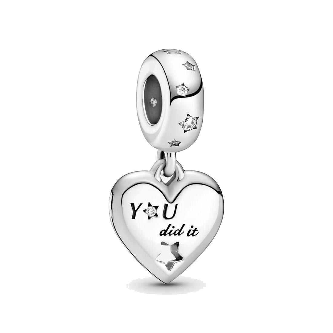 

Designer Jewelry fit Pandora Bracelet Charms Bead Congratulations Heart & Stars Dangle 925 Silver Love Bracelets Beads Jewellery chain Charm, Bronze;silver