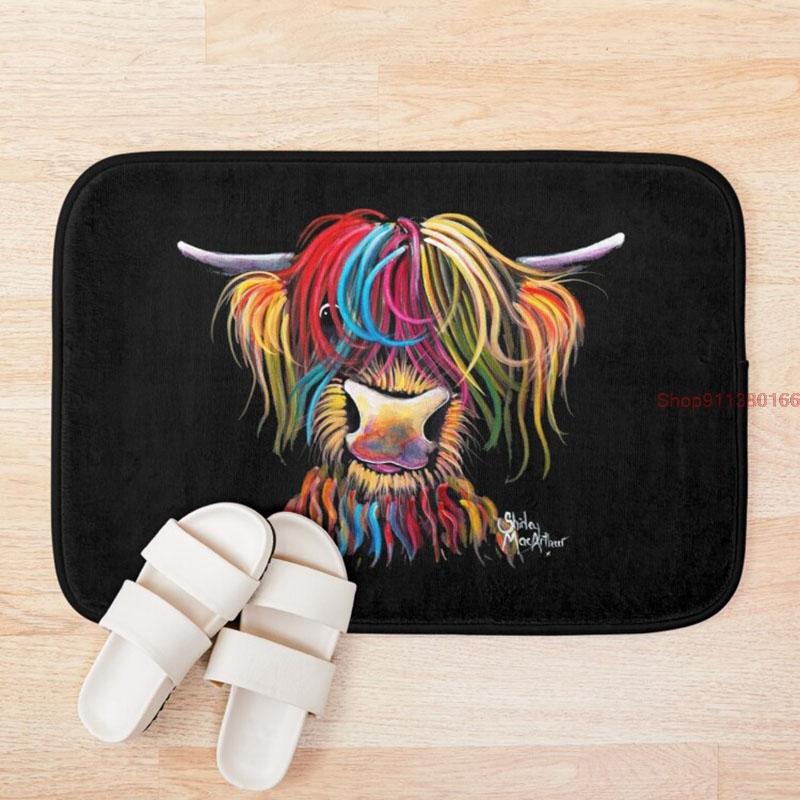 

Mat Scottish Hairy Highland Cow NELLY Dropship Cartoon Cat Animal Non Slip Bath Mat For Bathroom Carpet Rugs Tapis Salle