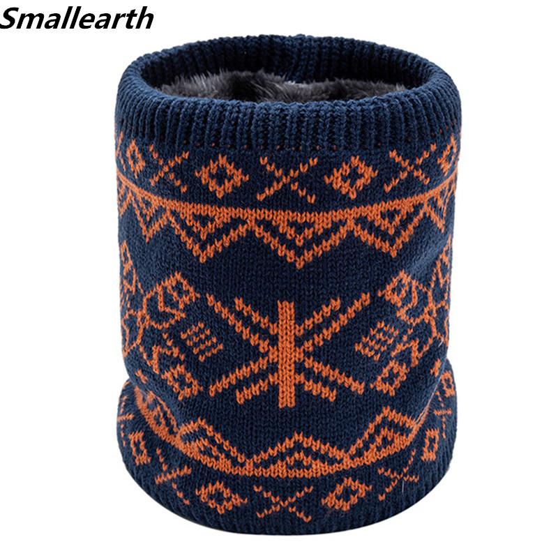 

New Autumn Winter Cotton Boys Girls Knitted Plush Scarves Children Bufandas Thick Baby Neck Collars Kids Plus Velvet Ring Scarf