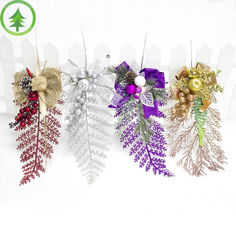 

New Style Christmas Decoration Supplies Christmas Tree Pendant Model Leaves Pinecone Flower Arrangement Tree Ornaments1