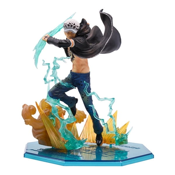 

One Piece Anime Monkey·D·Luffy Roronoa Zoro Sanji Trafalgar Law Portgas·D· Ace Pvc Action Model Collection Cool Stunt Figure Toy Q1217, Sanji no box b