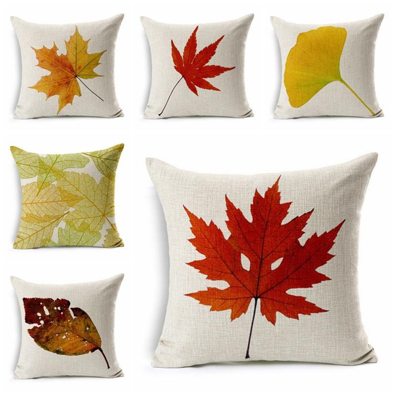 

41*41cm Red Printed Cotton Linen Sofa Bed Home Decoration Festival Gift Throw Pillow Case Cushion Cover QB976609, Yellow long branches