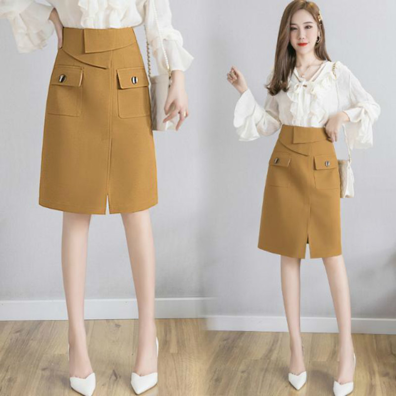 

2021 New High Autumn badycon irregular female medium to line skirt y407 EB5O, Baise