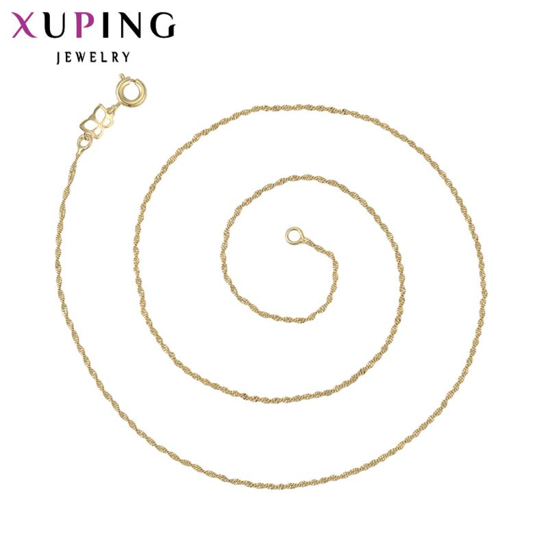 

Xuping Fashion Necklace Popular Style Gold Color Plated Necklace For Women Long Jewelry 41915