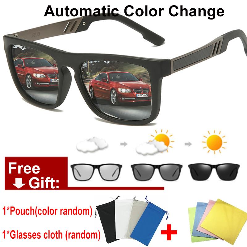 

Polarized Photochromic TR90 Sunglasses Men Driving Chameleon Glasses Male Change Color Glasses Day Night Vision Driver's Goggles