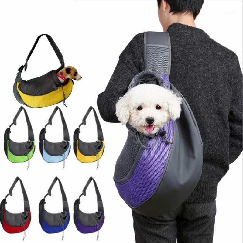 

Pet Puppy Carrier Outdoor Travel Handbag Pouch Mesh Oxford Single Shoulder Bag Sling Mesh Comfort Travel Tote Shoulder Bags1