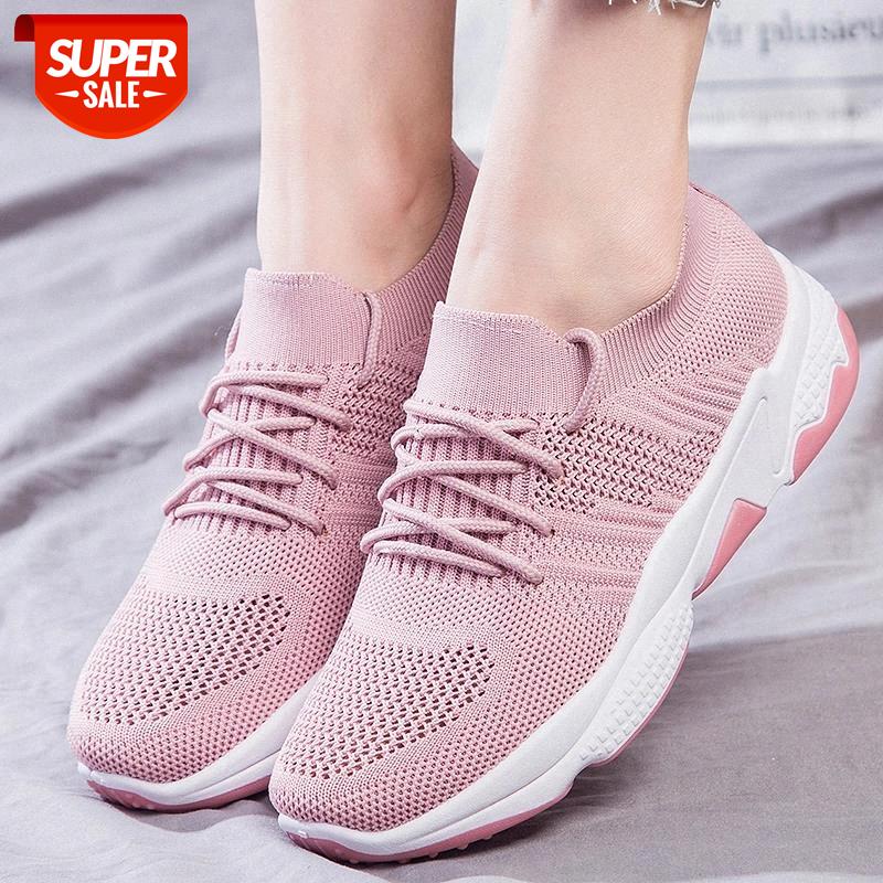

2020 New Women Casual Shoes Summer Mesh Breathable Women Flats Shoes Woman Fashion Breathable Soft Sneakers #X75U