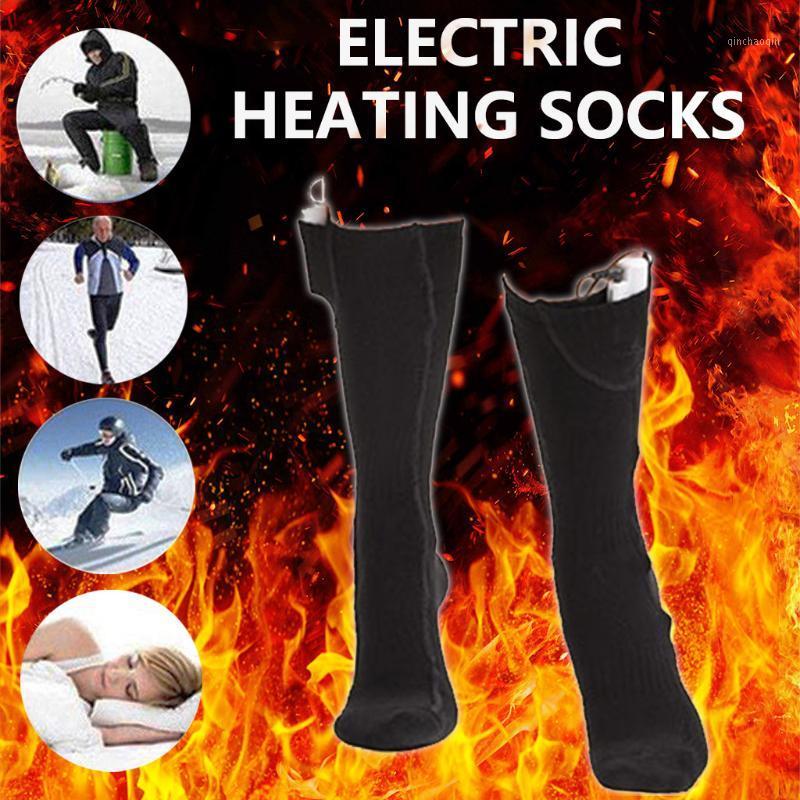 

Winter Heated Socks Rechargeable Battery Usb Charging Outdoor Warm Thermal Skiing Camping Sports Socks Se61, Black