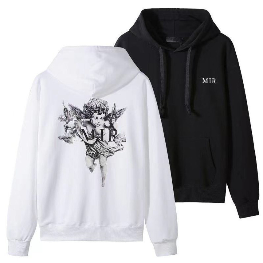 

Men's Hoodi sweater high quality digner luxury pullover with double letters on the front and back European #85, Black