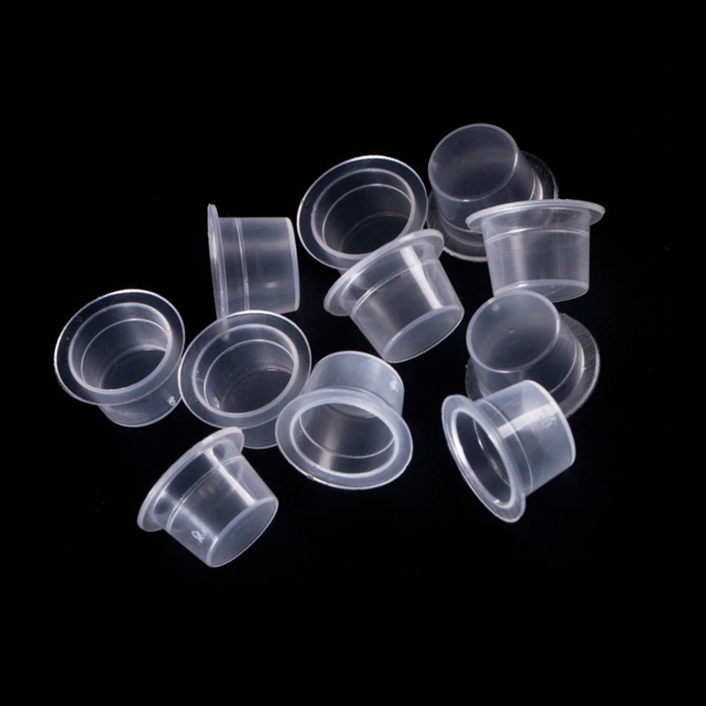

200 Pcs/lot Tattoo Ink Plastic Caps Supplies Medium/Small 16mm/12mm