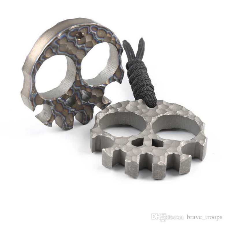 

Skull Skeleton Ti Titanium bottle openers punch daggers outdoor Finger Buckle Survival pocket EDC Self Defense Knucks knuckle Multi tools585