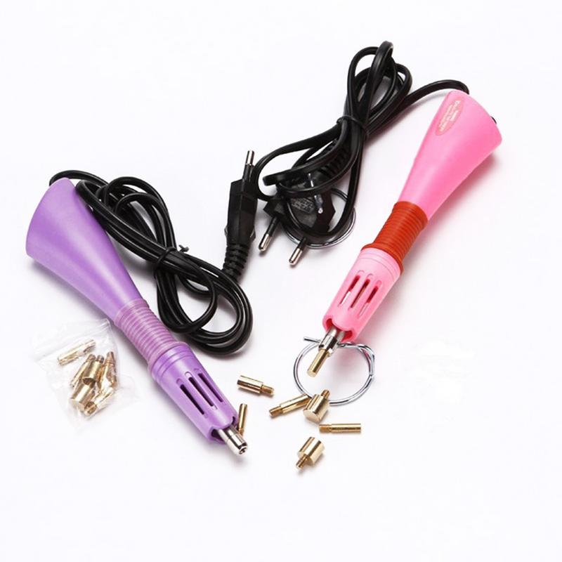 

Electric Soldering Fast Heating Hot Fix Applicator Wand Gun Hotfix Rhinestones Iron On Crystal Garment DIY Heat Fix Tools