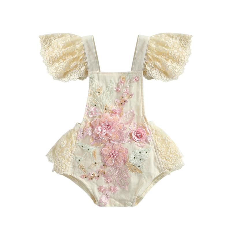 

Newborn Baby Girl Lace Crochet Rompers Costume Sleeveless Backless Casual Lace Jumpsuit Mesh Baby Girls Cotton Jumpsuit 0-18M