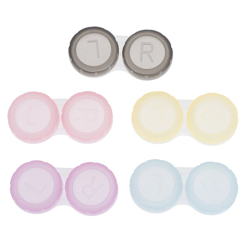 

2020 Colorful Case Contact Lenses Box Contact Lens Case Glasses Color Double-Box Contact Lens Case Eyewear Accessories